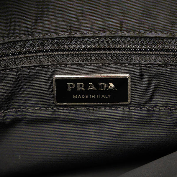 プラダ トートバッグ ハンドバッグ ブラック ナイロン レザー レディース PRADA 【中古】