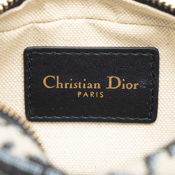 ディオール トロッター ポーチ ベルトバッグ ウエストバッグ ネイビー グレー キャンバス レザー レディース Dior 【中古】