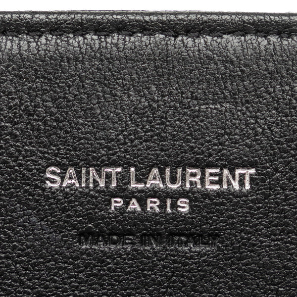 サンローラン YSL Vステッチ ショルダーバッグ チェーンウォレット ブラック レザー レディース SAINT LAURENT 【中古】