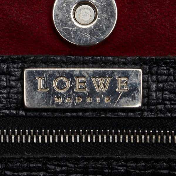 ロエベ トートバッグ ブラック レザー レディース LOEWE 【中古】