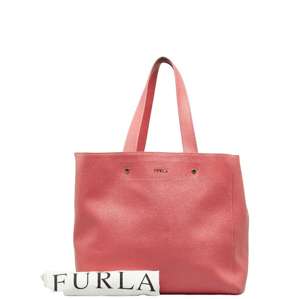 フルラ ロゴ ゴールド金具 トートバッグ ショルダーバッグ ピンク レザー レディース Furla 【中古】