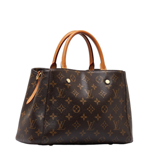 ルイ ヴィトン モノグラム モンテーニュBB ハンドバッグ ショルダーバッグ 2WAY M41055 ブラウン PVC レザー レディース LOUIS VUITTON 【中古】