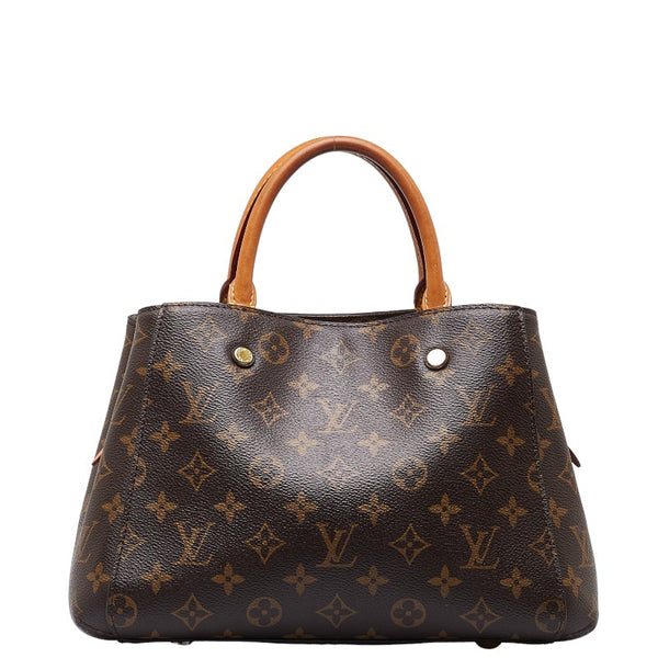 ルイ ヴィトン モノグラム モンテーニュBB ハンドバッグ ショルダーバッグ 2WAY M41055 ブラウン PVC レザー レディース LOUIS VUITTON 【中古】