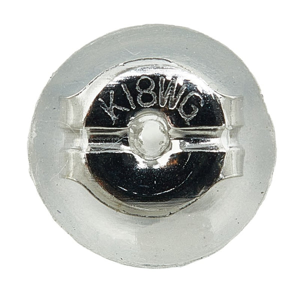 K18WG ホワイトゴールド ルビー ダイヤ0.08ct ピアス レディース 【中古】