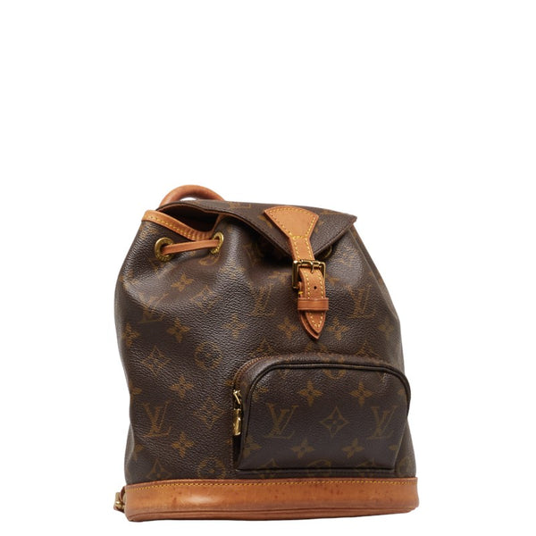 ルイ ヴィトン モノグラム モンスリPM リュック バックパック M51137 ブラウン PVC レザー レディース LOUIS VUITTON 【中古】