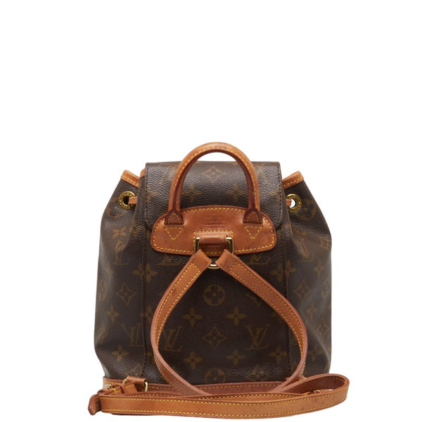 ルイ ヴィトン モノグラム モンスリPM リュック バックパック M51137 ブラウン PVC レザー レディース LOUIS VUITTON 【中古】