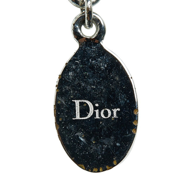 ディオール ロゴ ラインストーン ネックレス シルバー メタル レディース Dior 【中古】
