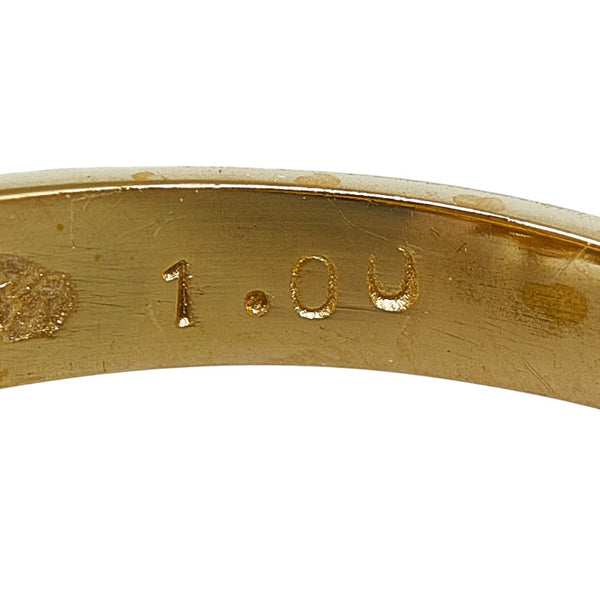 K18YG イエローゴールド ダイヤ1.00ct クリスタル 結晶 モチーフ リング 指輪 レディース 12.5号 【中古】