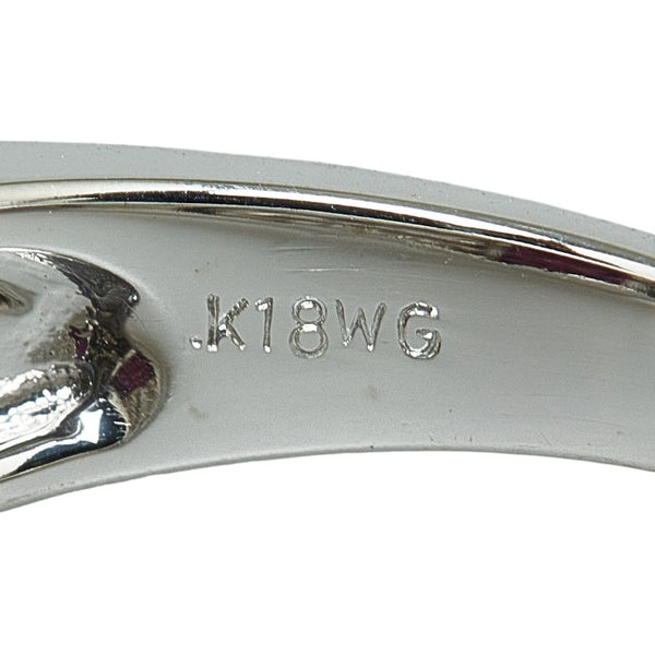 K18WG ホワイトゴールド ルビー0.35ct ダイヤ0.65ct 中石 リバーシブル リング 指輪 レディース 12号 【中古】