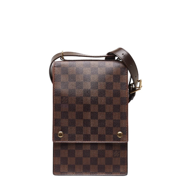 ルイ ヴィトン ダミエ ポートベロー ショルダーバッグ N45271 ブラウン PVC レザー レディース LOUIS VUITTON 【中古】