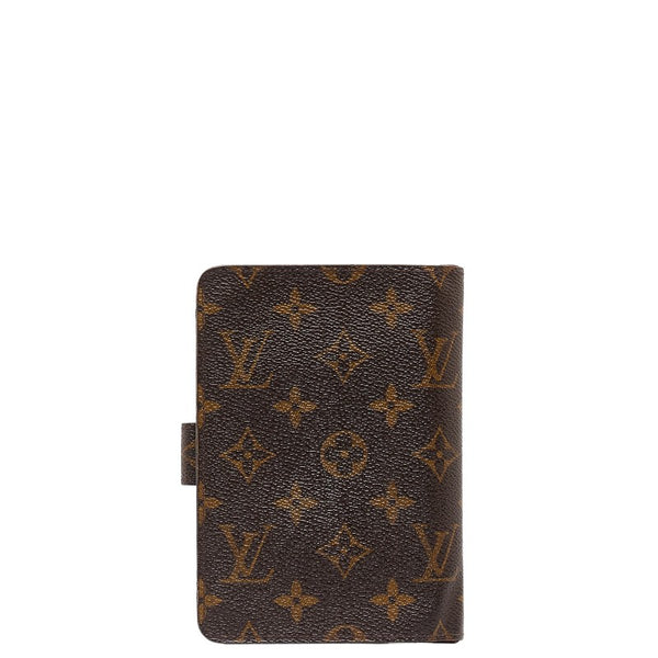 ルイ ヴィトン モノグラム ポルトパピエ 二つ折り財布 M61207 ブラウン  PVC レザー レディース LOUIS VUITTON 【中古】