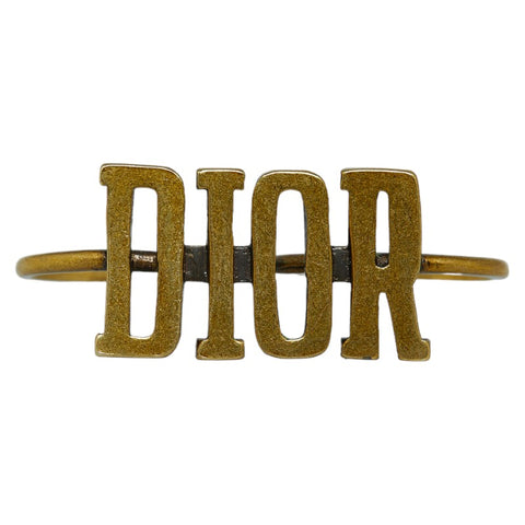 ディオール ロゴ リング 指輪 ゴールド メッキ レディース Dior 【中古】