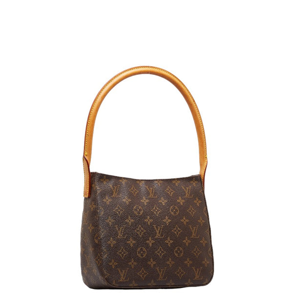 ルイ ヴィトン モノグラム ルーピングMM ショルダーバッグ ハンドバッグ M51146 ブラウン PVC レザー レディース LOUIS VUITTON 【中古】