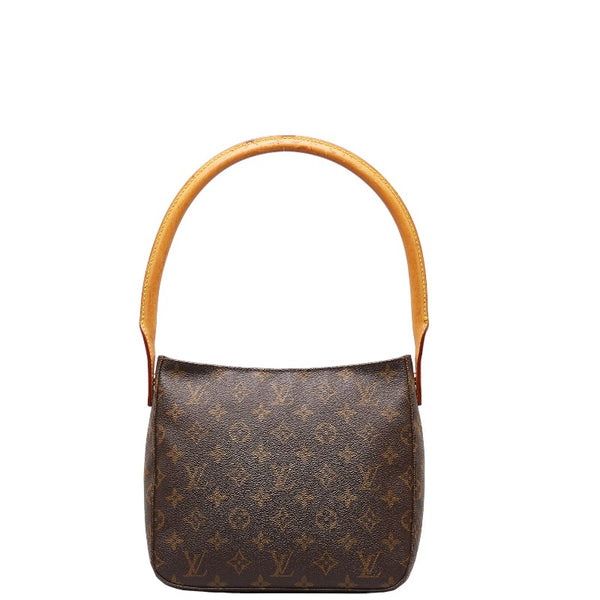 ルイ ヴィトン モノグラム ルーピングMM ショルダーバッグ ハンドバッグ M51146 ブラウン PVC レザー レディース LOUIS VUITTON 【中古】