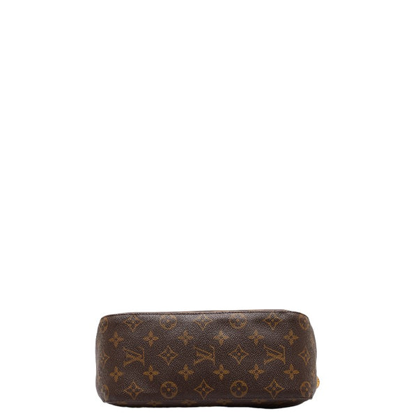 ルイ ヴィトン モノグラム ルーピングMM ショルダーバッグ ハンドバッグ M51146 ブラウン PVC レザー レディース LOUIS VUITTON 【中古】