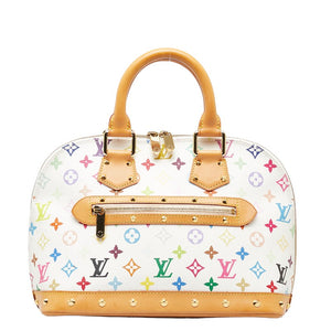 ルイ ヴィトン モノグラム マルチカラー アルマ ハンドバッグ M92647 ブロン ホワイト PVC レザー レディース LOUIS VUITTON 【中古】