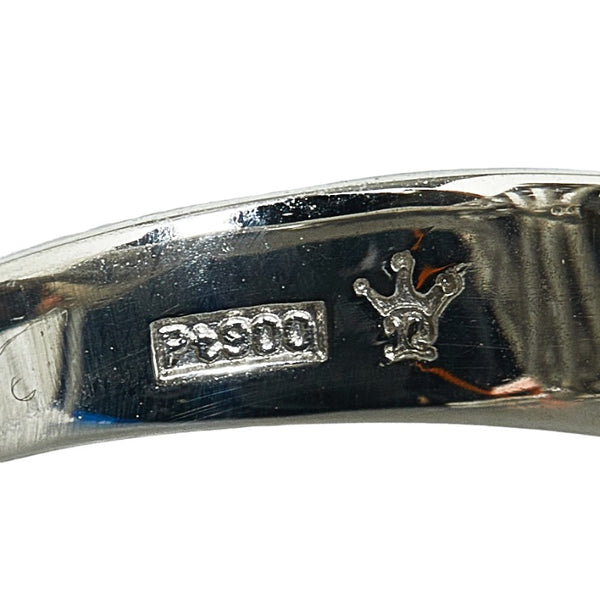 Pt900 プラチナ 黒蝶真珠14.4mm ダイヤ0.78ct リング 指輪 レディース 11.5号 【中古】