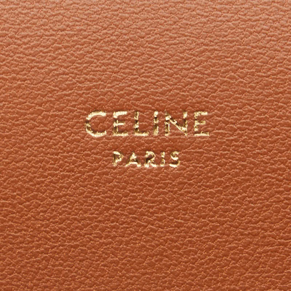 セリーヌ トリオンフ 携帯ケース ショルダーバッグ ブラック タン PVC レザー レディース CELINE 【中古】