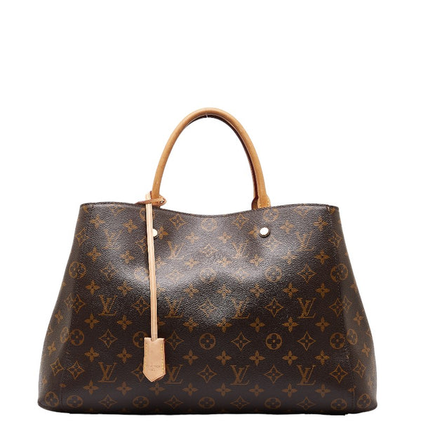 ルイ ヴィトン モノグラム モンテーニュGM ハンドバッグ ショルダーバッグ 2WAY M41067 ブラウン PVC レザー レディース LOUIS VUITTON 【中古】