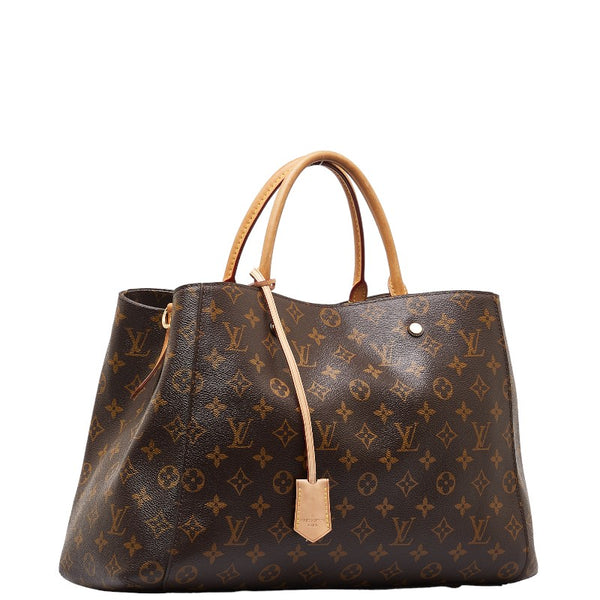 ルイ ヴィトン モノグラム モンテーニュGM ハンドバッグ ショルダーバッグ 2WAY M41067 ブラウン PVC レザー レディース LOUIS VUITTON 【中古】