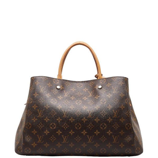 ルイ ヴィトン モノグラム モンテーニュGM ハンドバッグ ショルダーバッグ 2WAY M41067 ブラウン PVC レザー レディース LOUIS VUITTON 【中古】