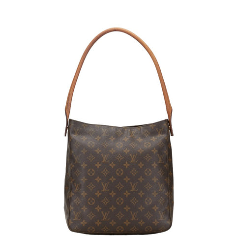 ルイ ヴィトン モノグラム ルーピングGM ショルダーバッグ トートバッグ M51145 ブラウン PVC レザー レディース LOUIS VUITTON 【中古】