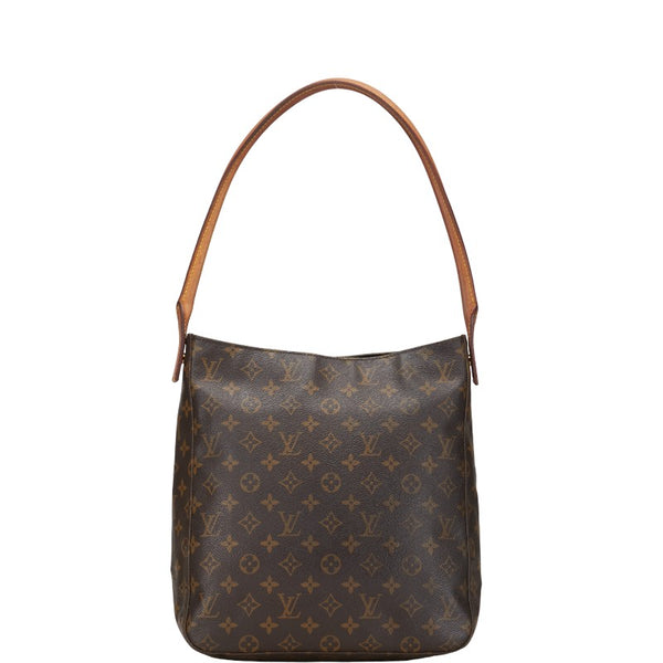 ルイ ヴィトン モノグラム ルーピングGM ショルダーバッグ トートバッグ M51145 ブラウン PVC レザー レディース LOUIS VUITTON 【中古】