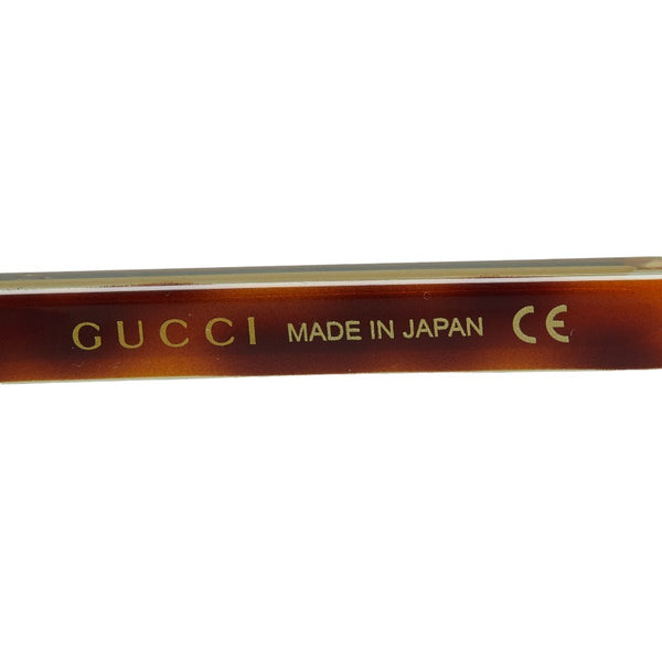 グッチ サングラス GG0382S ブラウン ブルー プラスチック メンズ GUCCI 【中古】