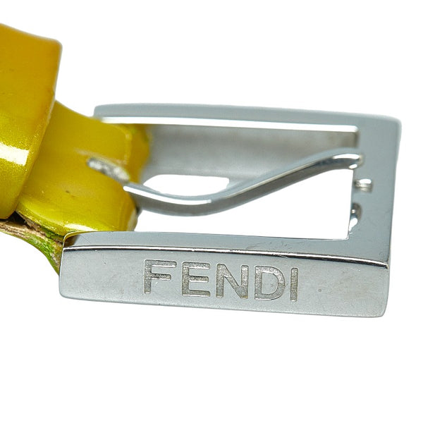 フェンディ FFロゴ 腕時計 012-4000L-024 クオーツ イエロー文字盤 ステンレススチール エナメル レディース FENDI 【中古】