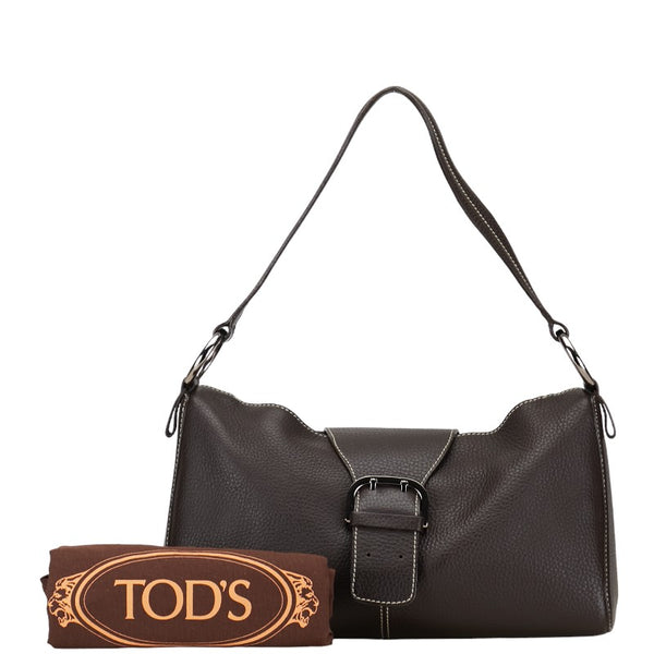 トッズ ワンショルダーバッグ ブラウン レザー レディース TOD’S 【中古】