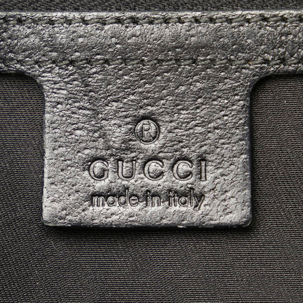 グッチ GGキャンバス ニュージャッキー ハンドバッグ トートバッグ 145818 ブラック キャンバス レザー レディース GUCCI 【中古】