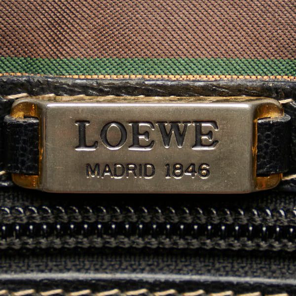 ロエベ ベラスケス トートバッグ ハンドバッグ ブラウン ブラック レザー レディース LOEWE 【中古】