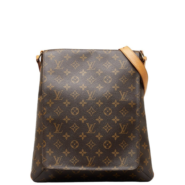 ルイ ヴィトン モノグラム ミュゼット 斜め掛け ショルダーバッグ M51256 ブラウン PVC レザー レディース LOUIS VUITTON 【中古】