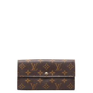 ルイ ヴィトン モノグラム ポルトフォイユ サラ 長財布 M61734 ブラウン PVC レザー レディース LOUIS VUITTON 【中古】