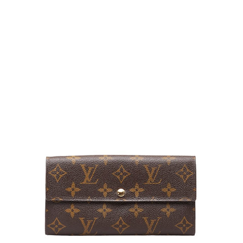 ルイ ヴィトン モノグラム ポルトフォイユ サラ 長財布 M61734 ブラウン PVC レザー レディース LOUIS VUITTON 【中古】