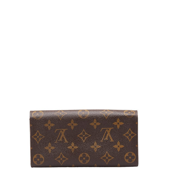 ルイ ヴィトン モノグラム ポルトフォイユ サラ 長財布 M61734 ブラウン PVC レザー レディース LOUIS VUITTON 【中古】