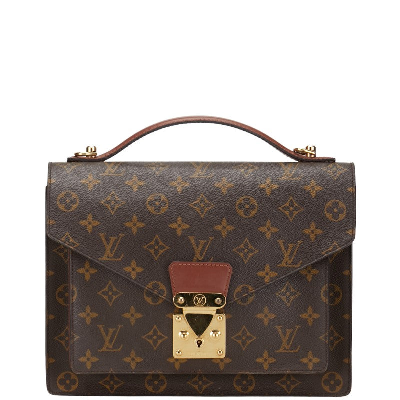 ルイ ヴィトン モノグラム モンソー26 ハンドバッグ M51187 ブラウン PVC レザー レディース LOUIS VUITTON 【中古】