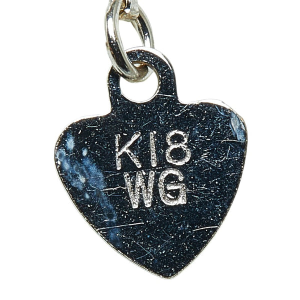 K18WG ホワイトゴールド ルビー0.27ct ダイヤ0.72ct ペンダントネックレス レディース 【中古】