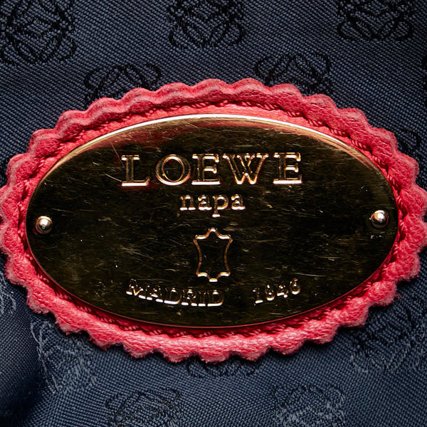 ロエベ アナグラム ロゴ トートバッグ ピンク レザー レディース LOEWE 【中古】