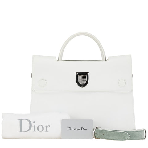 ディオール ディオールエヴァー ハンドバッグ ショルダーバッグ 2WAY ホワイト レザー レディース Dior 【中古】