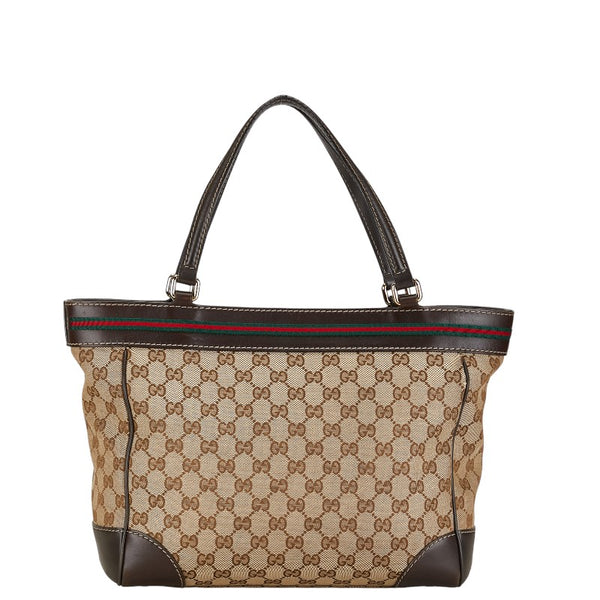 グッチ GGキャンバス シェリーライン メイフェア トートバッグ ハンドバッグ 257061 ベージュ キャンバス レザー レディース GUCCI 【中古】