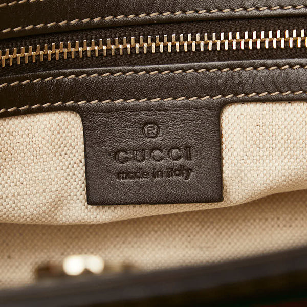 グッチ GGキャンバス シェリーライン メイフェア トートバッグ ハンドバッグ 257061 ベージュ キャンバス レザー レディース GUCCI 【中古】