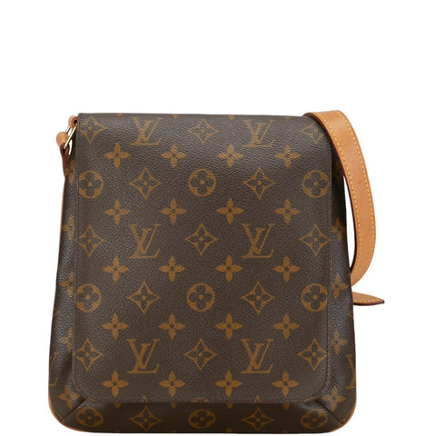 ルイ ヴィトン モノグラム ミュゼットサルサ ショート ショルダーバッグ M51258 ブラウン PVC レザー レディース LOUIS VUITTON 【中古】