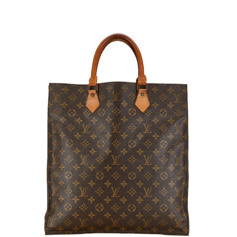 ルイ ヴィトン モノグラム サックプラ  ハンドバッグ トートバッグ M51140 ブラウン PVC レザー レディース LOUIS VUITTON 【中古】