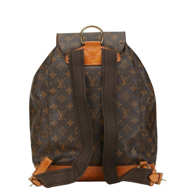 ルイ ヴィトン モノグラム モンスリGM リュック バックパック M51135 ブラウン PVC レザー レディース LOUIS VUITTON 【中古】