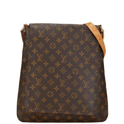 ルイ ヴィトン モノグラム ミュゼット 斜め掛け ショルダーバッグ M51256 ブラウン PVC レザー レディース LOUIS VUITTON 【中古】