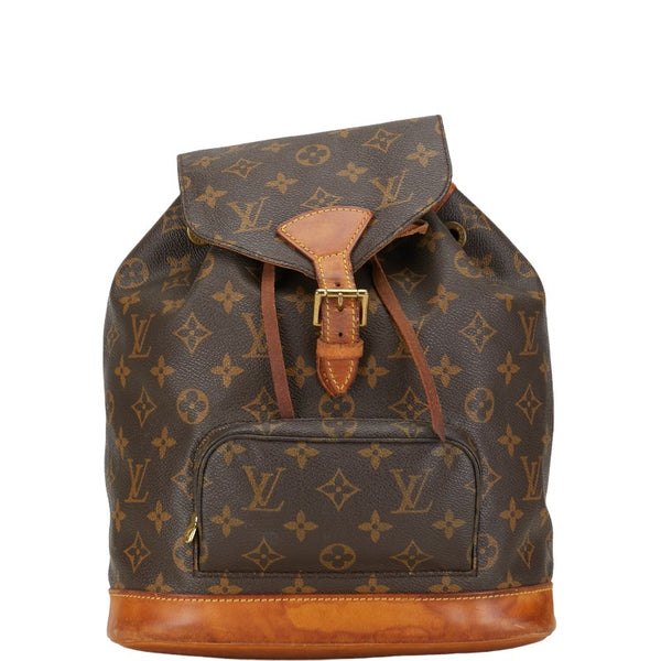 ルイ ヴィトン モノグラム モンスリMM リュック バックパック M51136 ブラウン PVC レザー レディース LOUIS VUITTON 【中古】