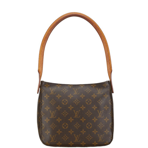 ルイ ヴィトン モノグラム ルーピングMM ショルダーバッグ ハンドバッグ M51146 ブラウン PVC レザー レディース LOUIS VUITTON 【中古】