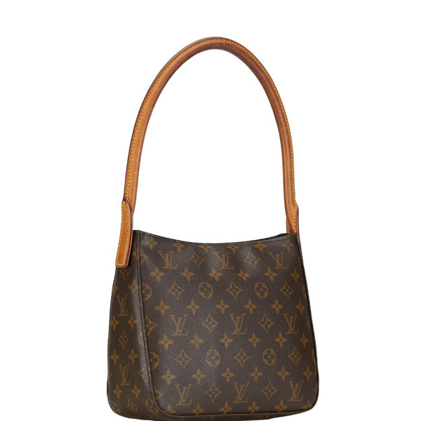 ルイ ヴィトン モノグラム ルーピングMM ショルダーバッグ ハンドバッグ M51146 ブラウン PVC レザー レディース LOUIS VUITTON 【中古】