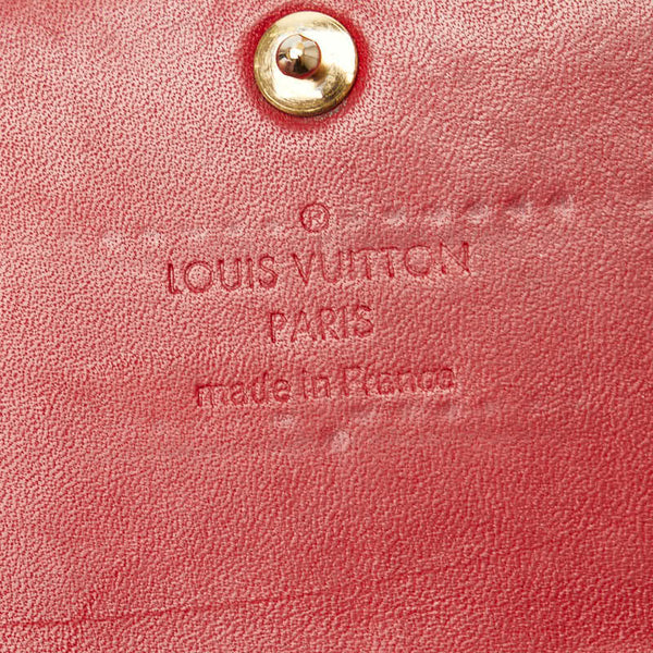 ルイ ヴィトン モノグラム ヴェルニ ポルトフォイユ サラ 長財布 M93530 レッド パテントレザー レディース LOUIS VUITTON 【中古】